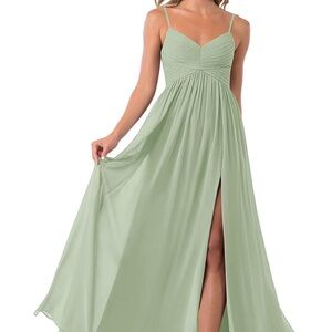 Dusty sage bridesmaid dress